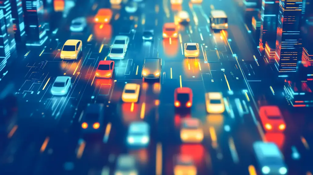 Highway traffic symbolizing a steady stream of website visitors.