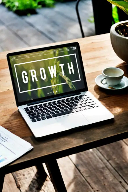 a computer showing the growth seo brings to a website A computer showing the growth seo brings to a website.
